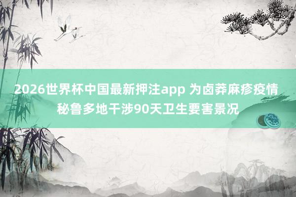 2026世界杯中国最新押注app 为卤莽麻疹疫情 秘鲁多地干涉90天卫生要害景况