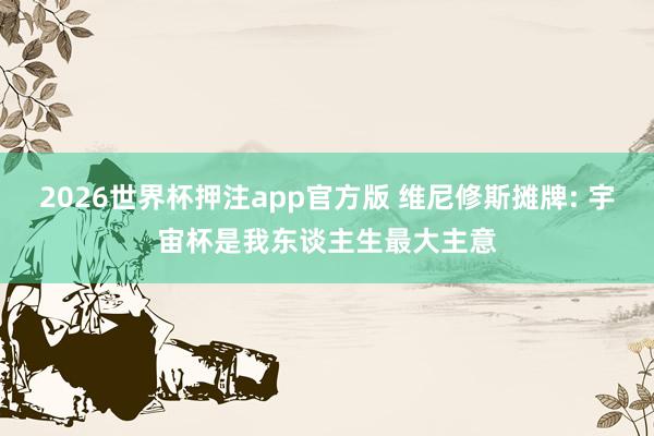 2026世界杯押注app官方版 维尼修斯摊牌: 宇宙杯是我东谈主生最大主意